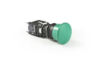 D Serisi Plastik 1NO Yaylı Yuvarlak 30 mm Mantar Yeşil 16 mm Buton
